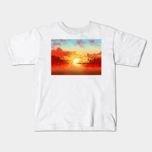 Sunset In The Clouds Kids T-Shirt